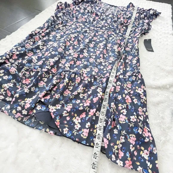 NWT- RACHEL ROY April Billie Jean Blue Floral Ruffle Dress