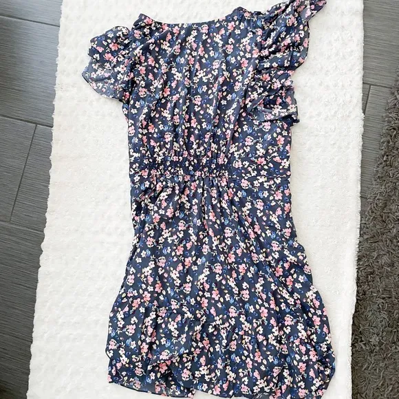 NWT- RACHEL ROY April Billie Jean Blue Floral Ruffle Dress