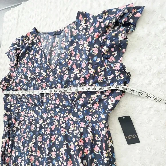 NWT- RACHEL ROY April Billie Jean Blue Floral Ruffle Dress