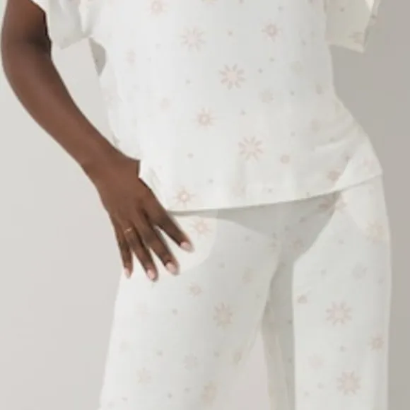 NWT Soma COOL NIGHTS Pajama Set - Boxy Sleep Tee   Pants L
