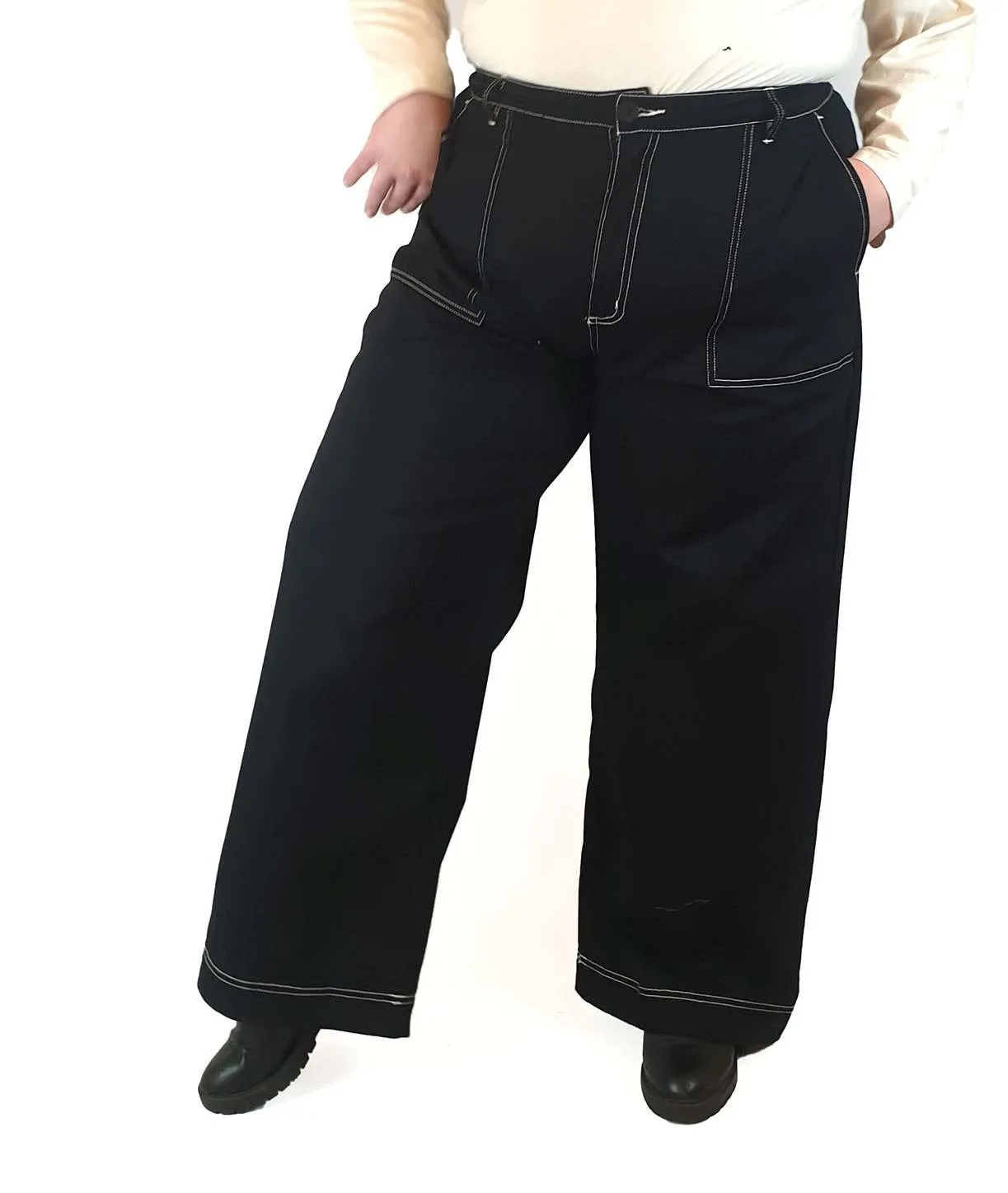 Obi black wide leg pants size 22