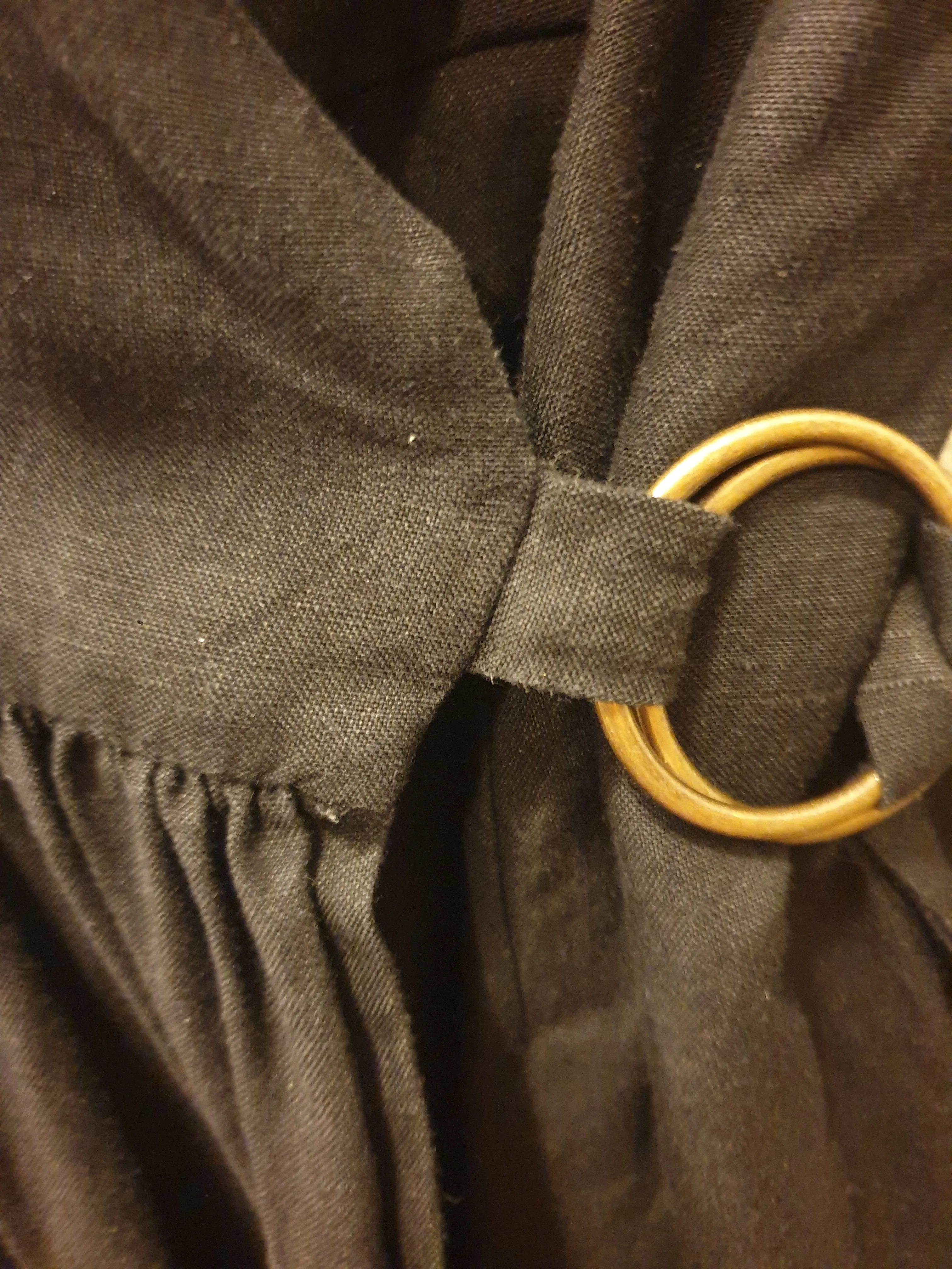 Obus black wrap linen mix dress size 3 / AU 12
