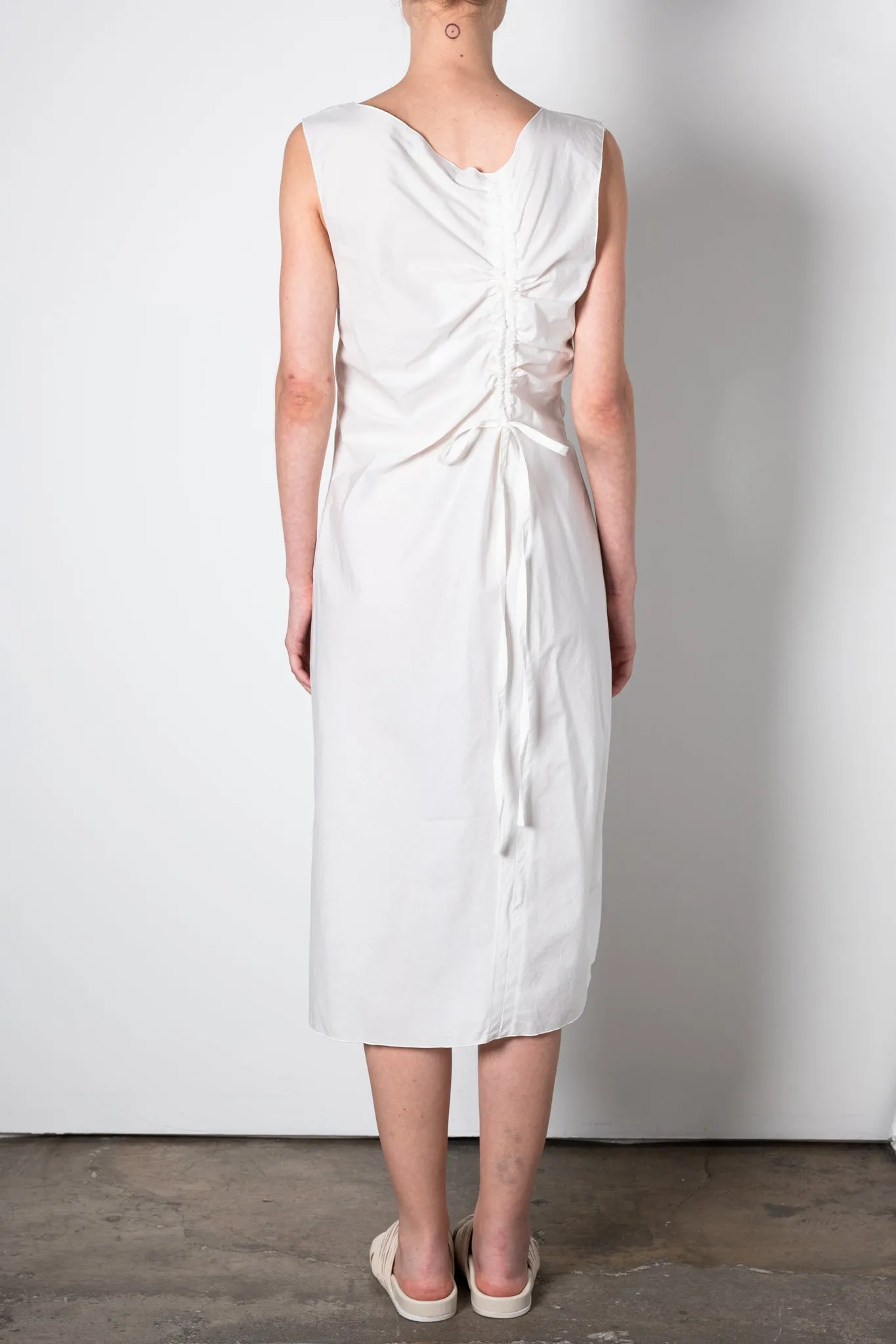 Organic Cotton Bias Dress w/ Drawstrings - UMA
