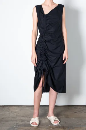 Organic Cotton Bias Dress w/ Drawstrings - UMA