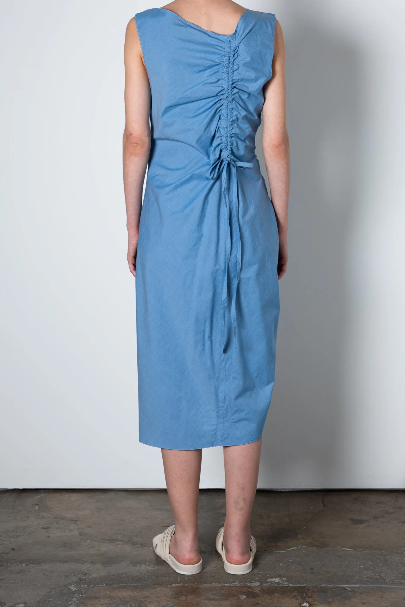 Organic Cotton Bias Dress w/ Drawstrings - UMA