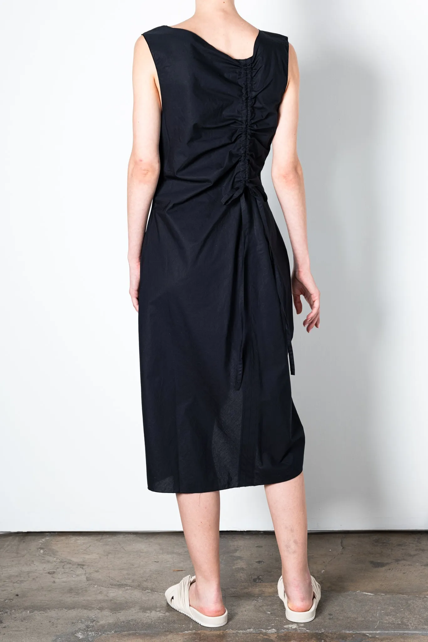 Organic Cotton Bias Dress w/ Drawstrings - UMA