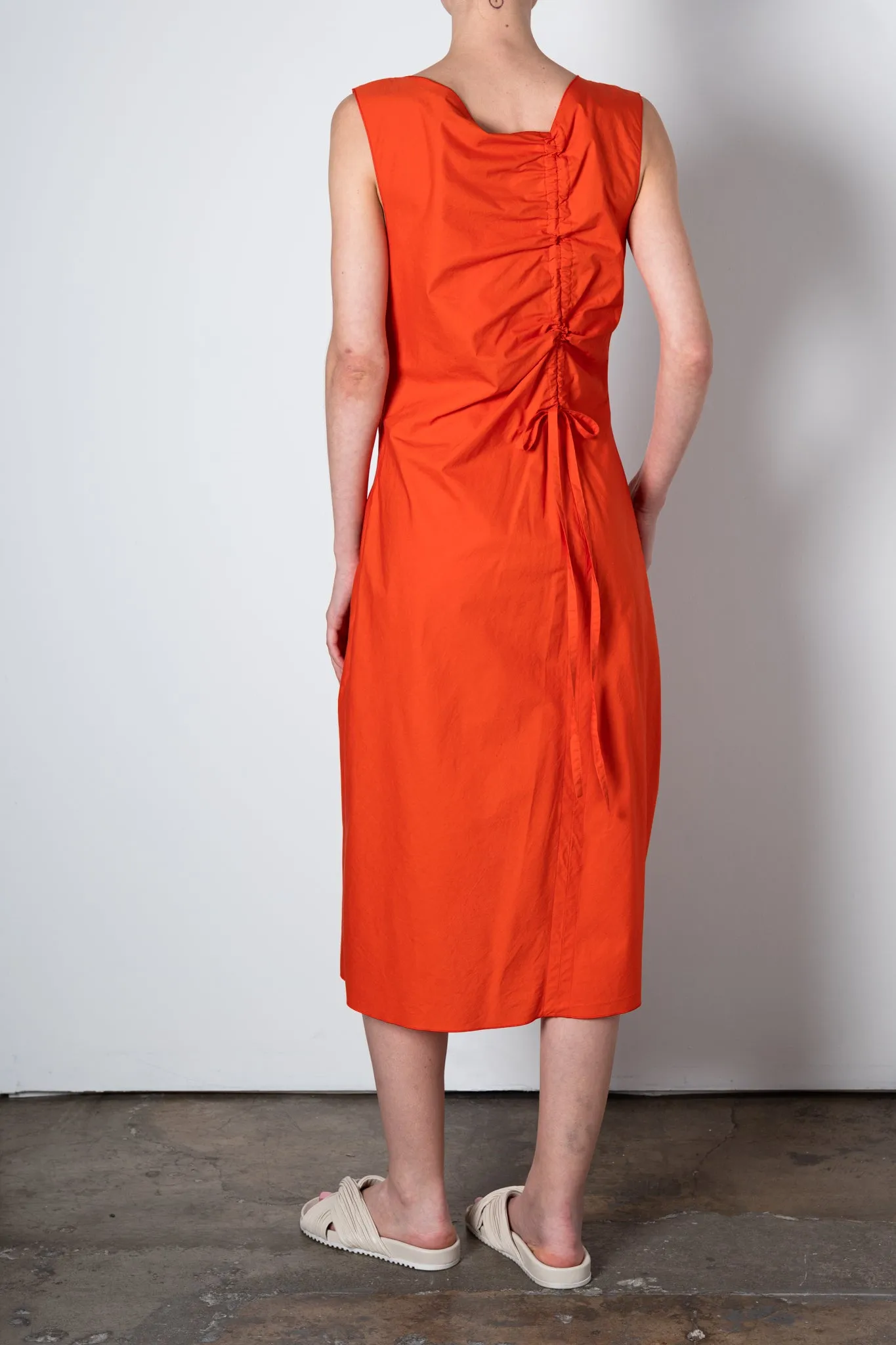 Organic Cotton Bias Dress w/ Drawstrings - UMA