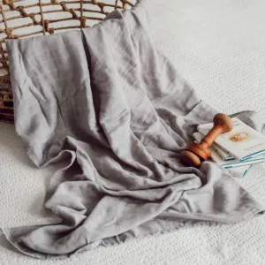 Organic Muslin Wrap - Storm Grey