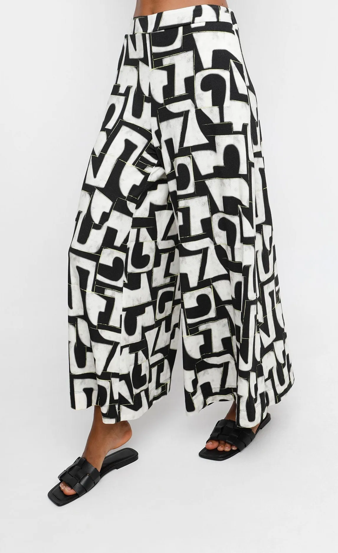 Ozai n Ku Puzzle Letterpress Palazzo Pants