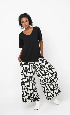 Ozai n Ku Puzzle Letterpress Palazzo Pants