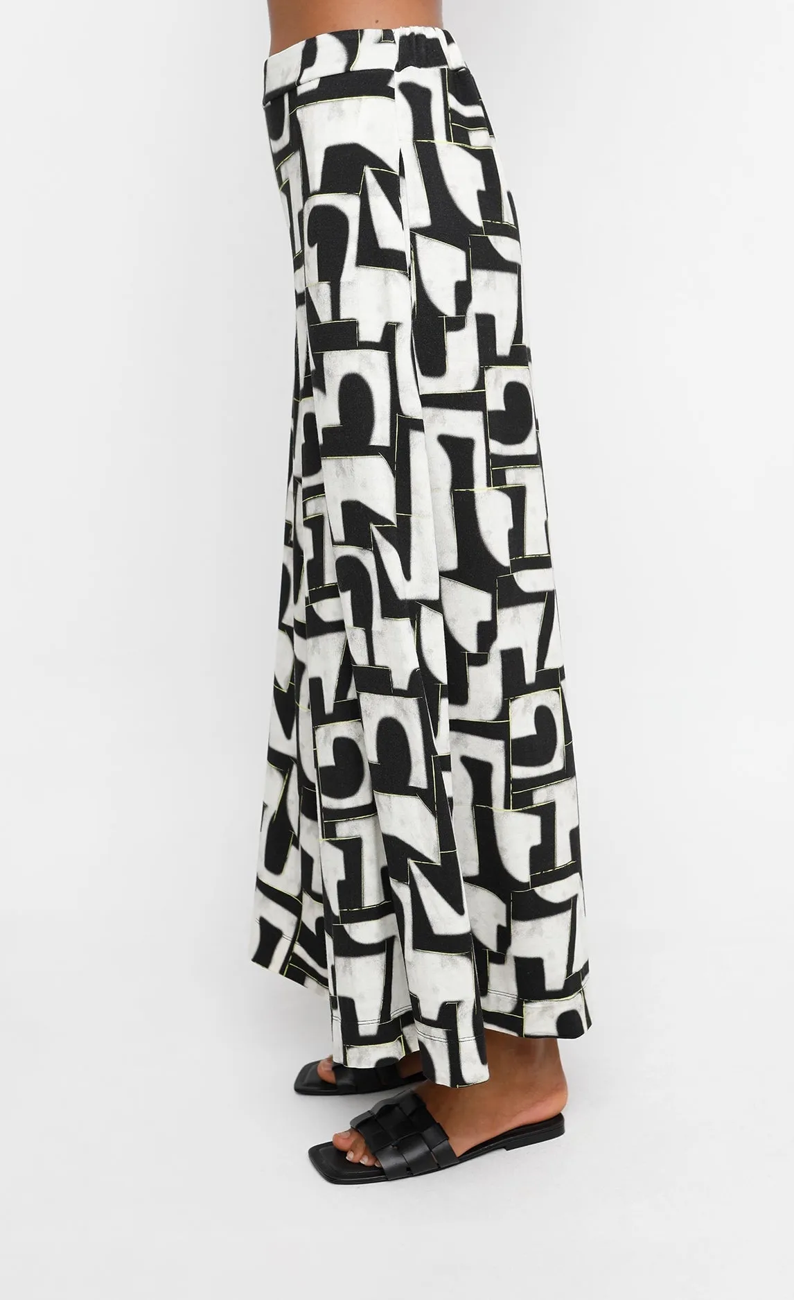 Ozai n Ku Puzzle Letterpress Palazzo Pants
