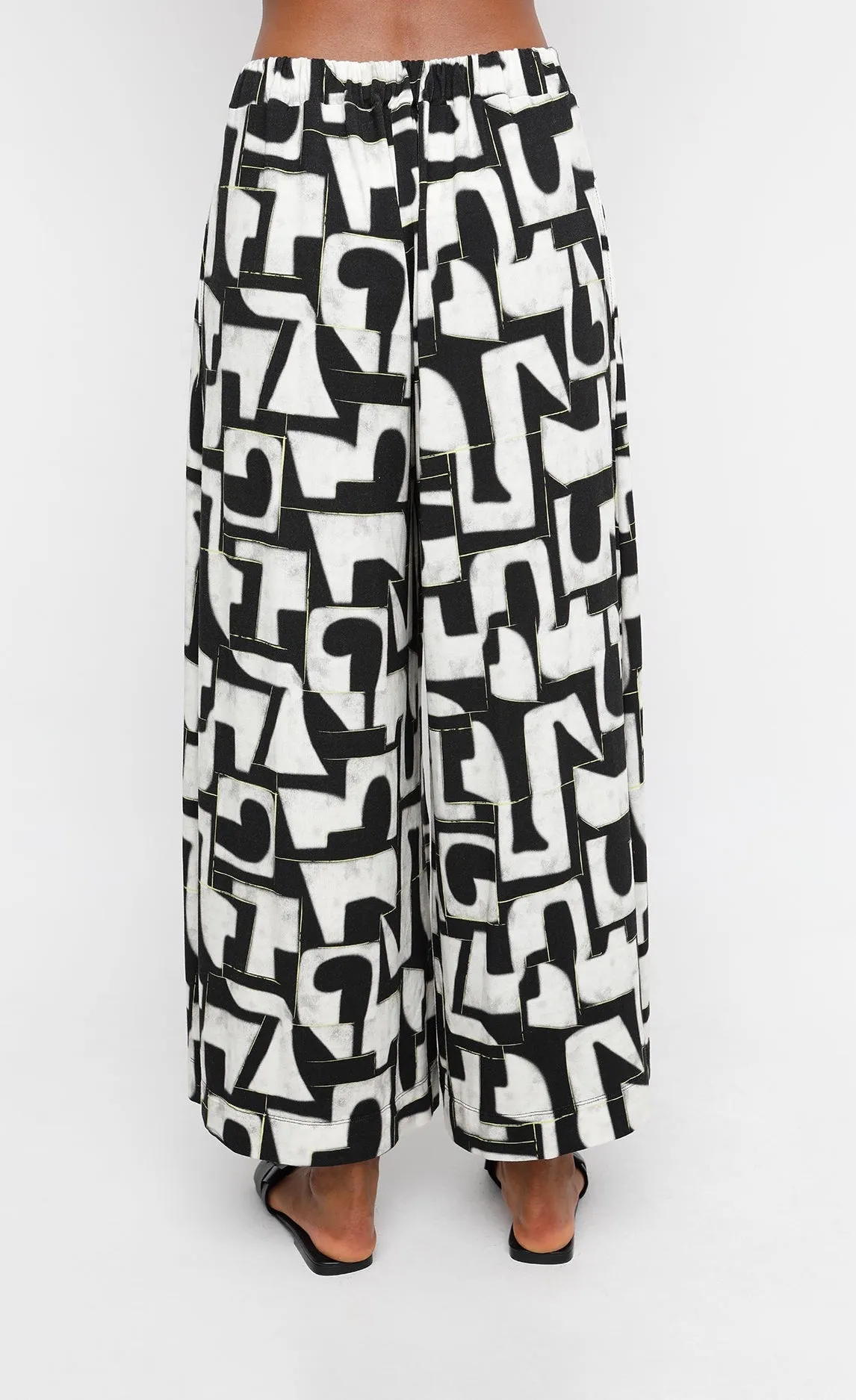 Ozai n Ku Puzzle Letterpress Palazzo Pants