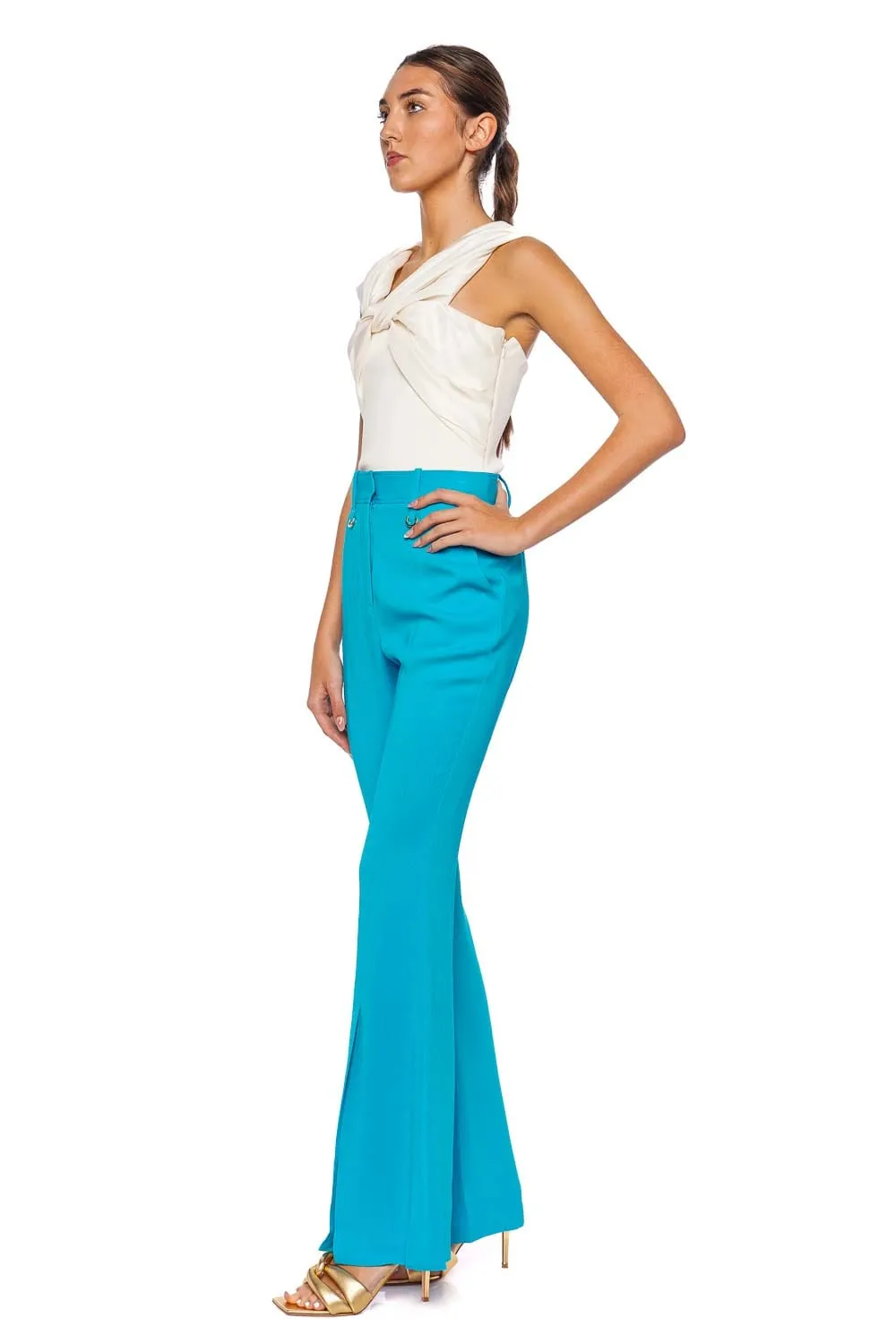 Padsworth Aqua High Waisted Flare Pant