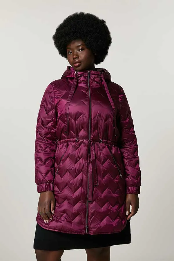 PAGAIA BURGUNDY SHINY NYLON PARKA