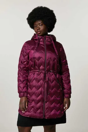 PAGAIA BURGUNDY SHINY NYLON PARKA