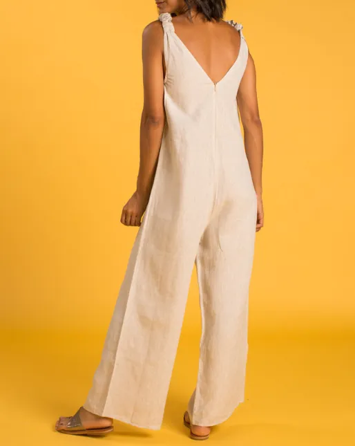Panarea Linen Jumper - Beige