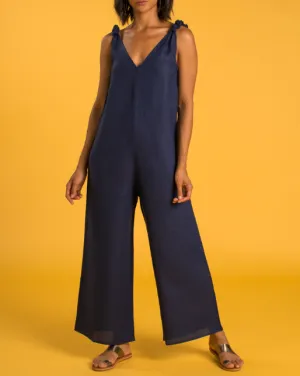 Panarea Linen Jumper - Navy Blue