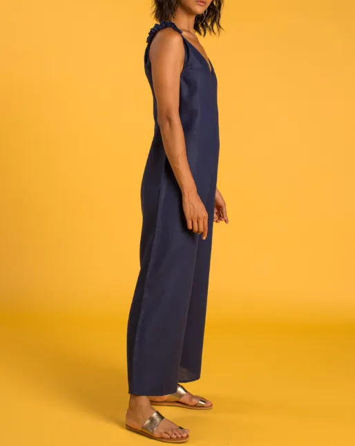 Panarea Linen Jumper - Navy Blue