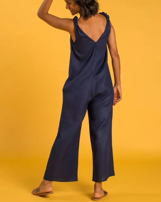 Panarea Linen Jumper - Navy Blue