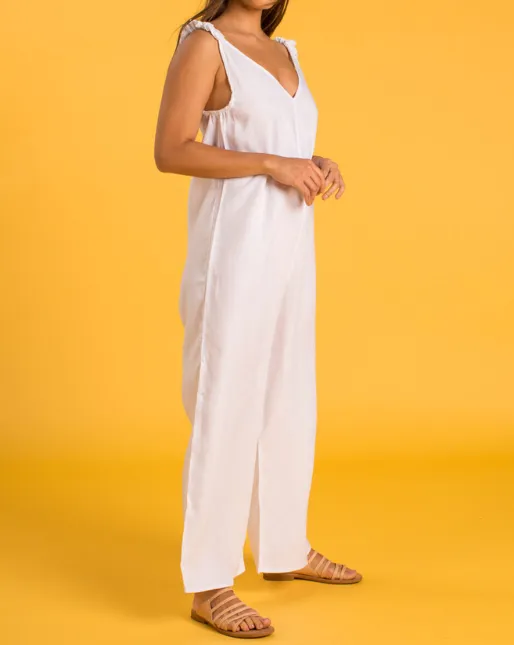 Panarea Linen Jumper - White