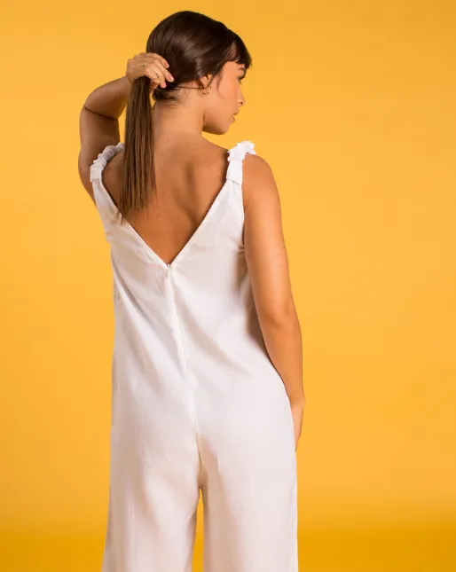Panarea Linen Jumper - White