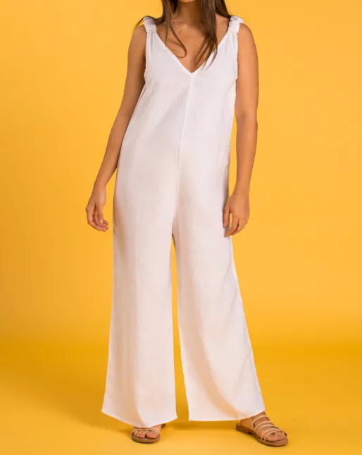 Panarea Linen Jumper - White