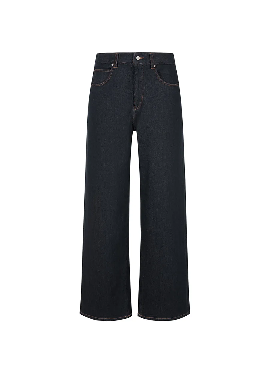 Pants / JNBY Washed Straigh-Leg Denim Jeans