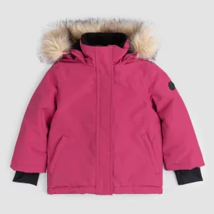 Parka à capuche magenta