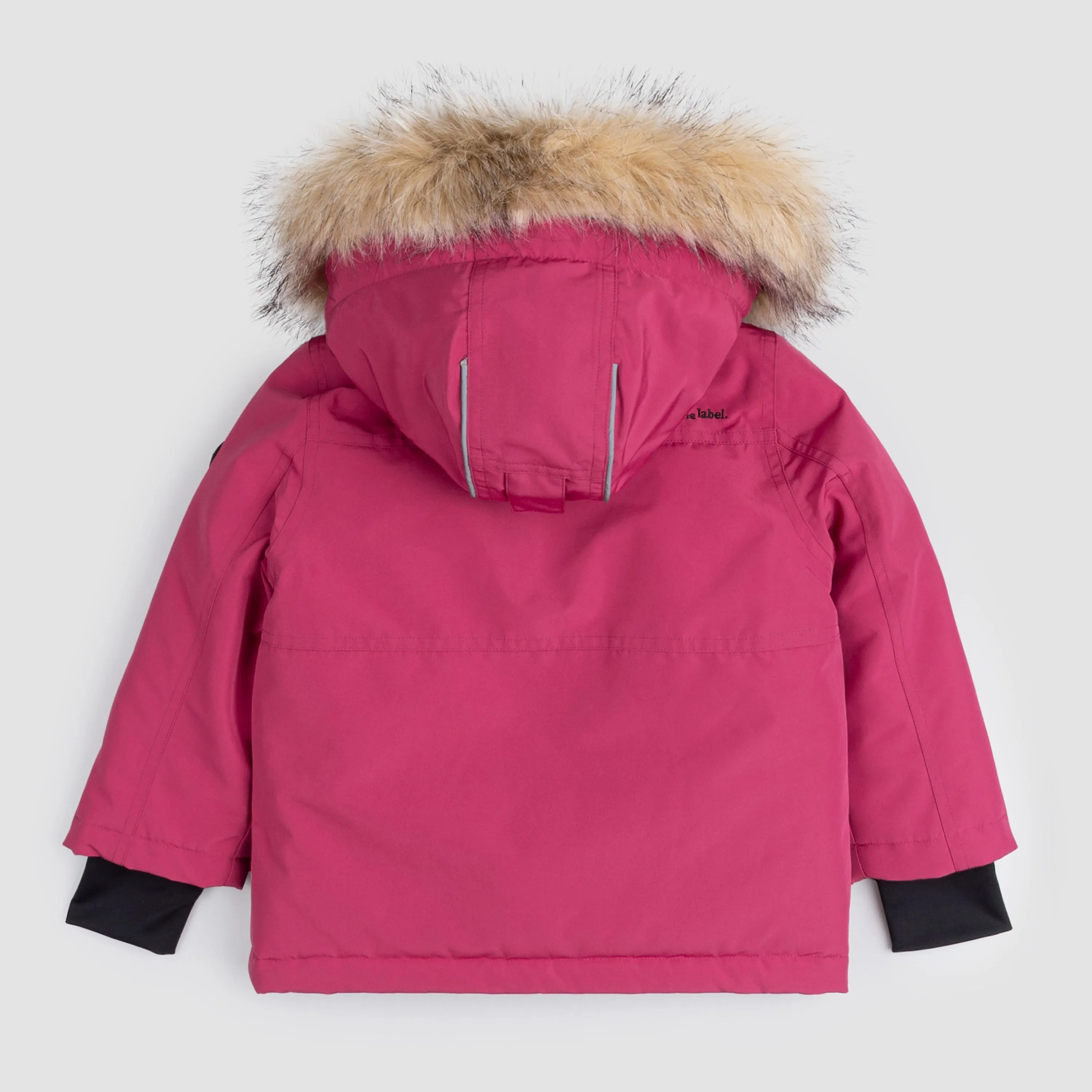Parka à capuche magenta