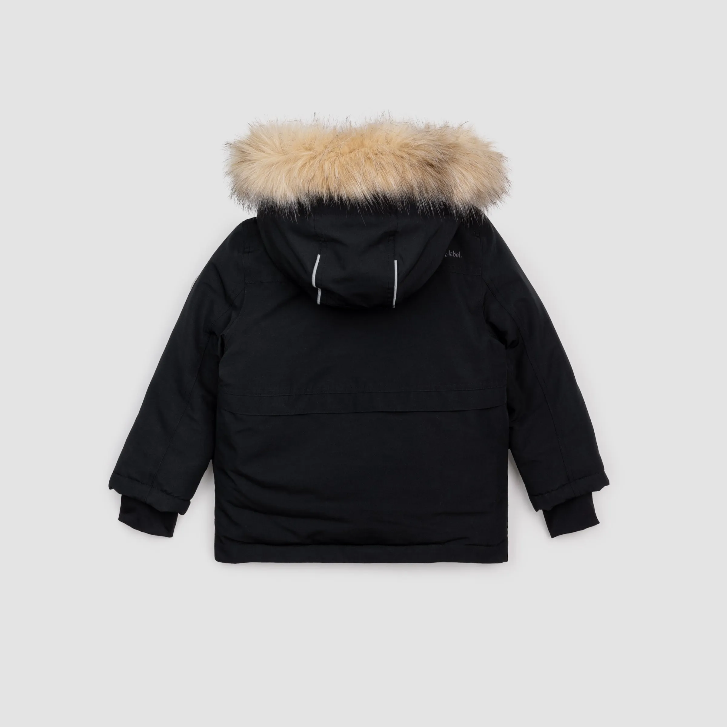 Parkas noir avec fourrure synthétique