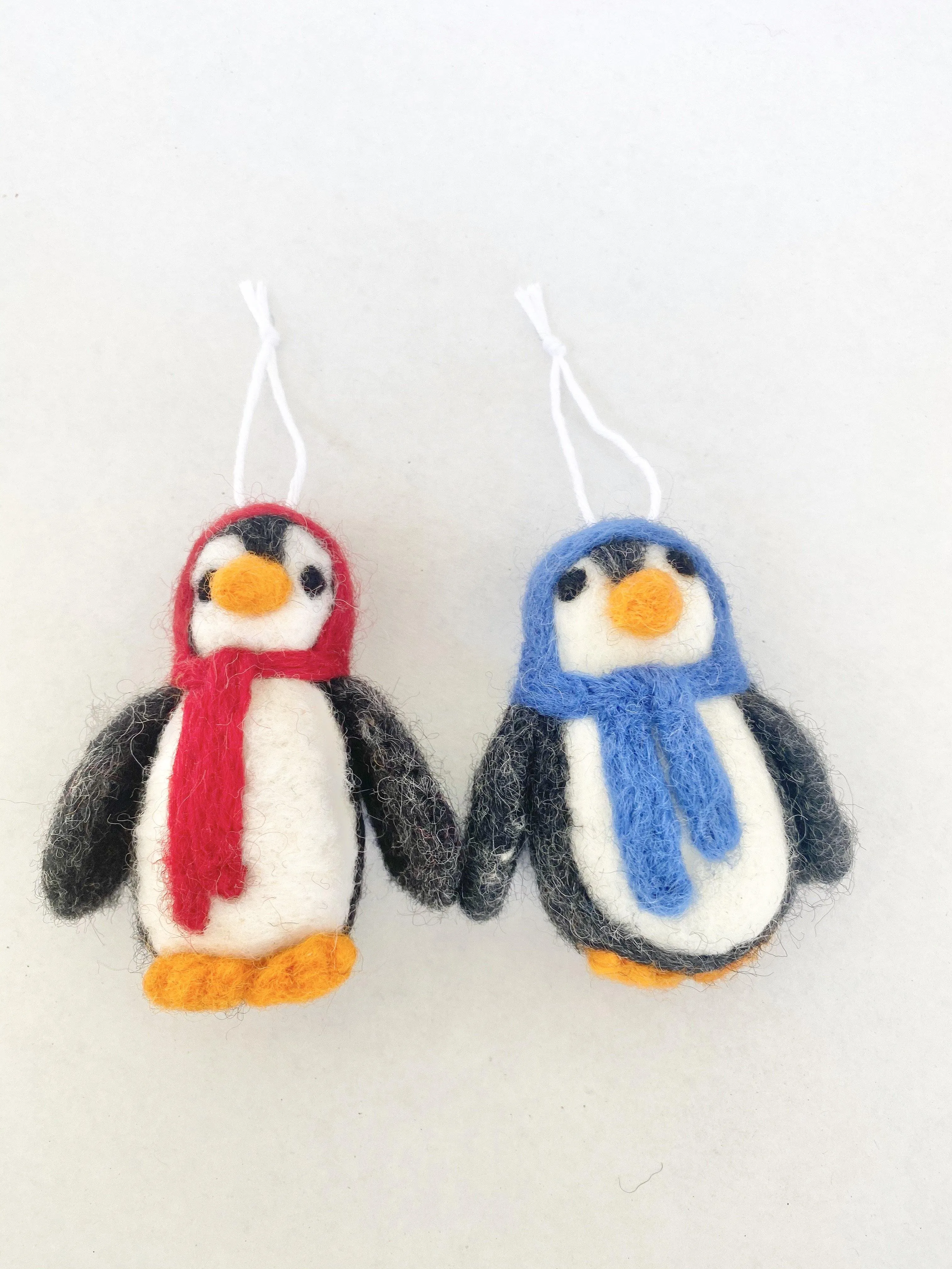 Penguin Felted Ornaments