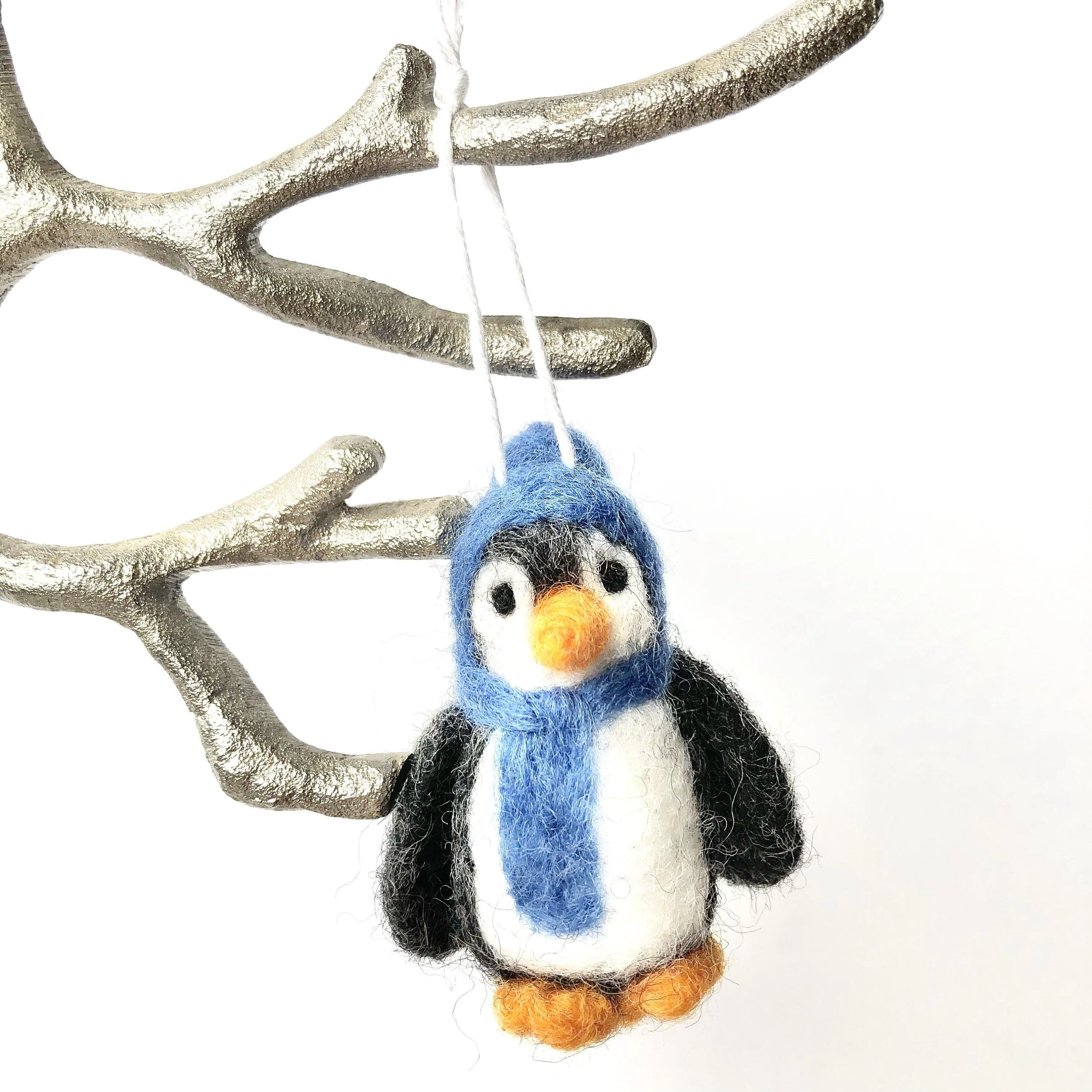 Penguin Felted Ornaments