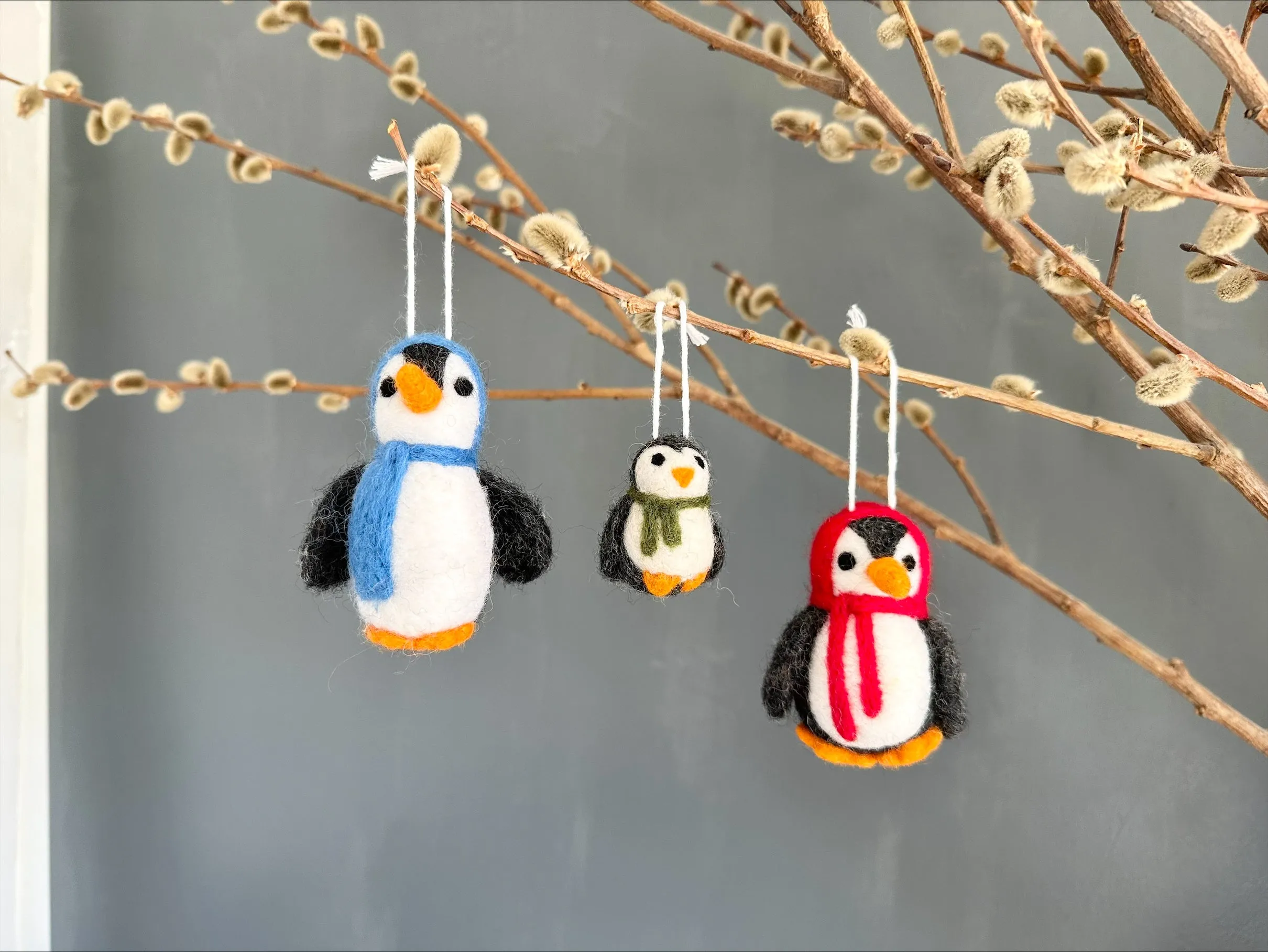 Penguin Felted Ornaments