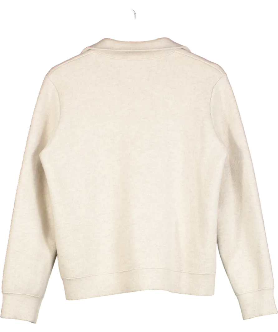 Piazza Castello Beige Lazio Cashmere Zip Utility Jacket UK M