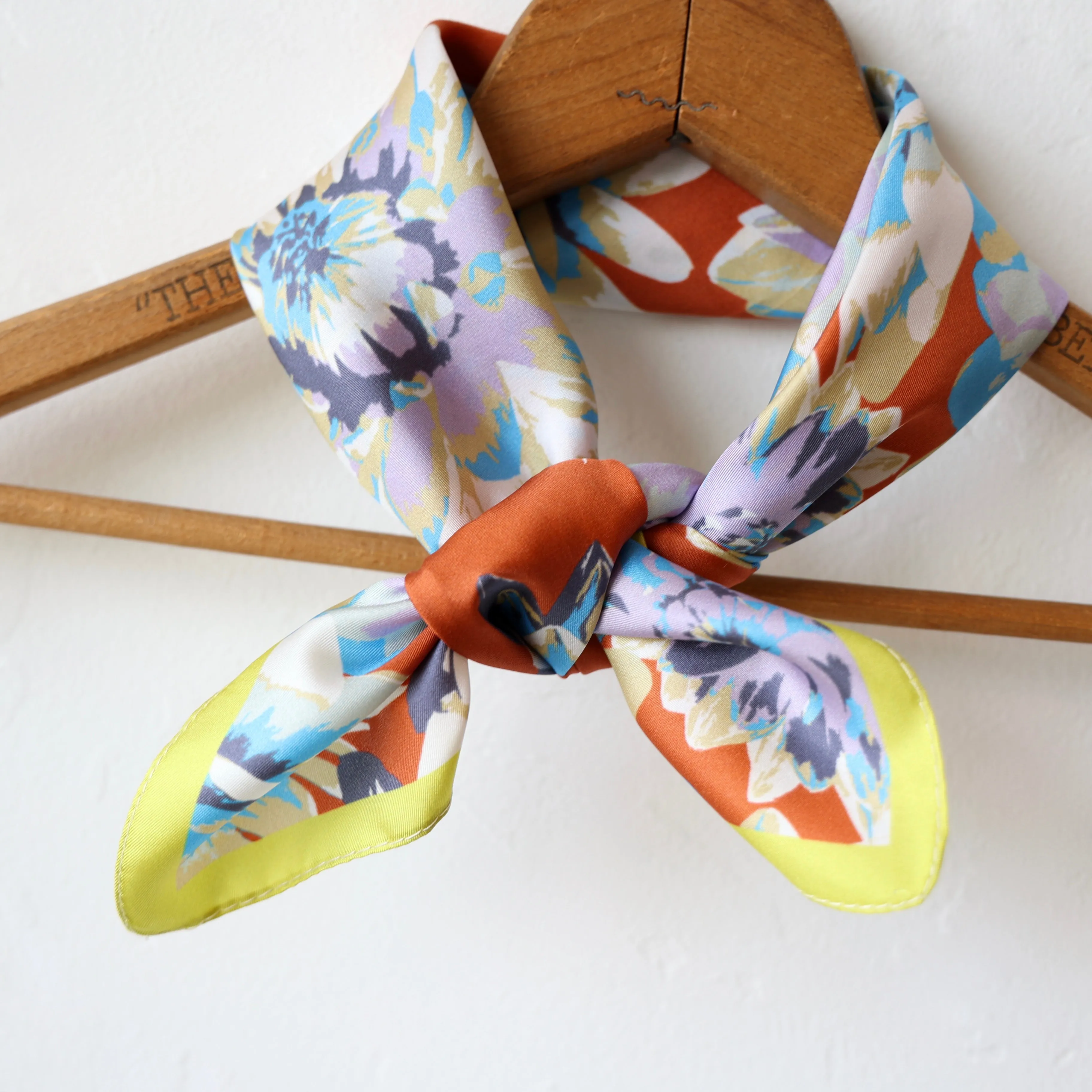 Épice Floral Silk Twill Scarf - Ginger