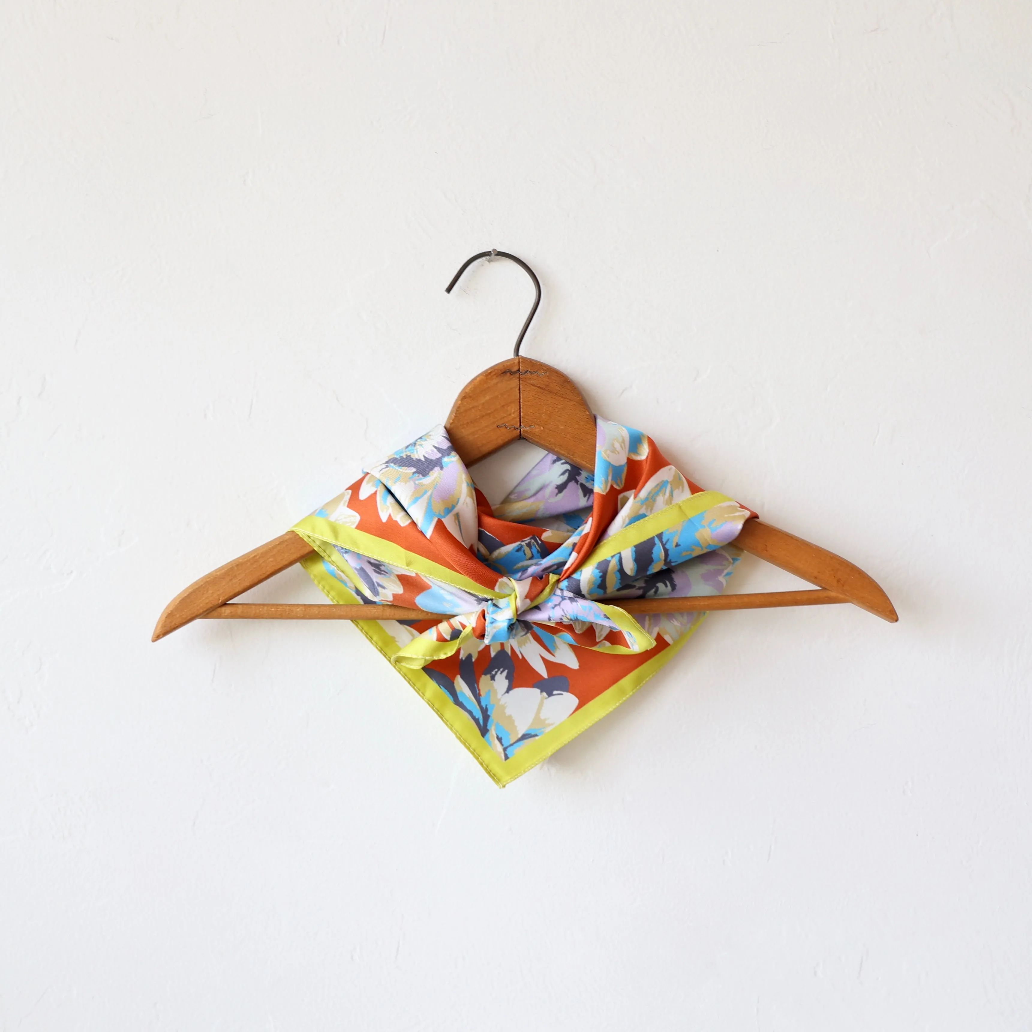 Épice Floral Silk Twill Scarf - Ginger