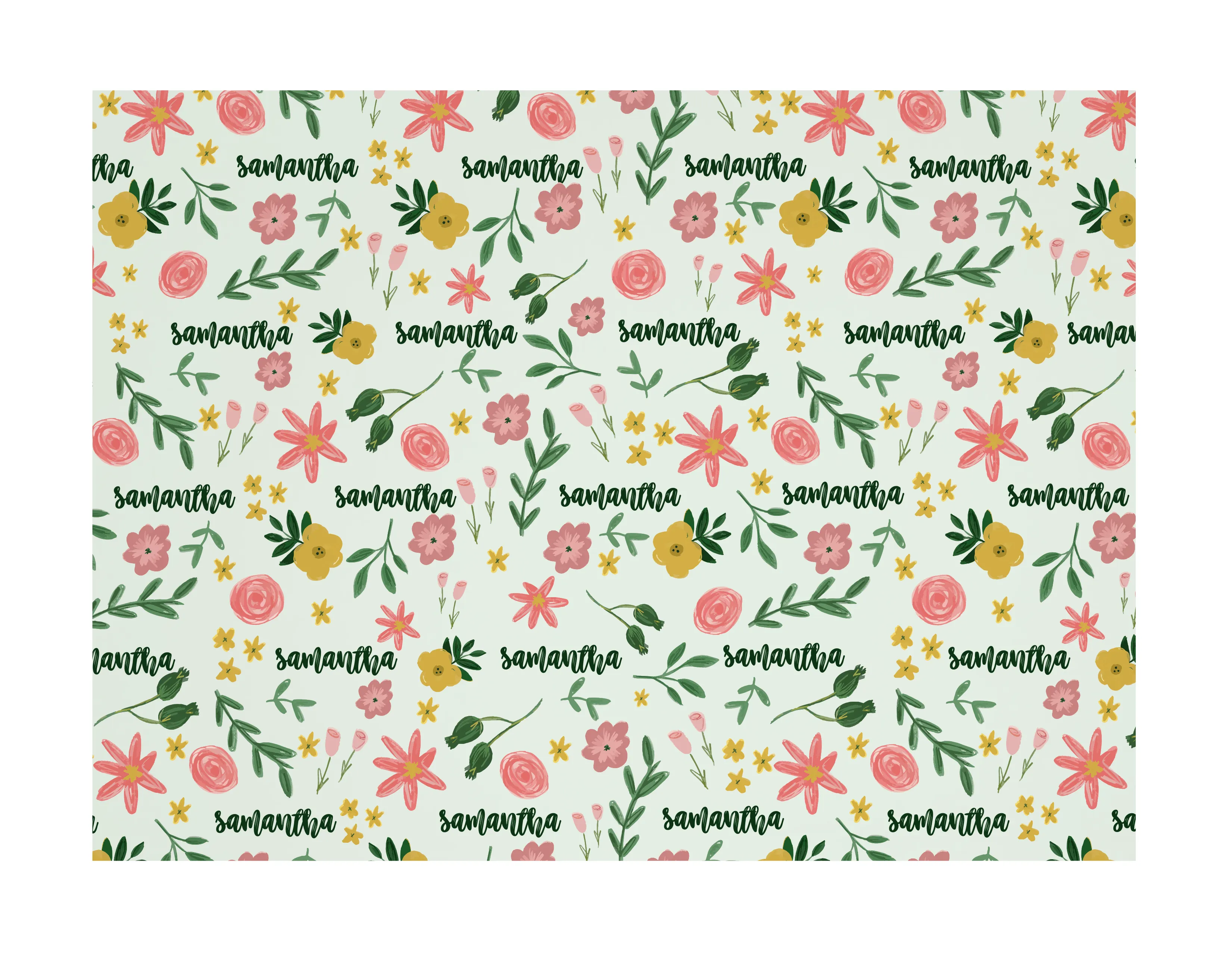 Pink Floral Swaddle