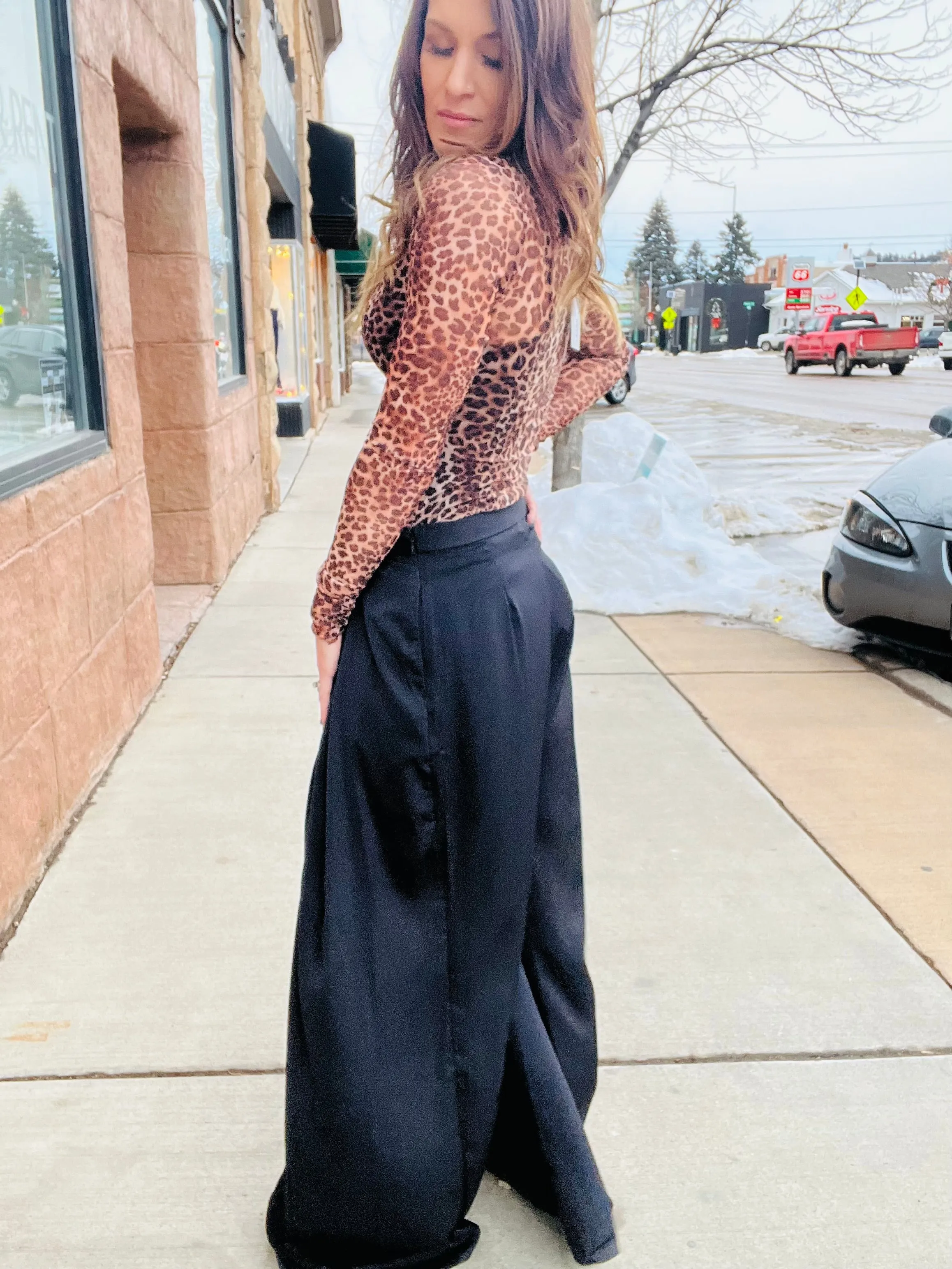Pleated Wide Leg