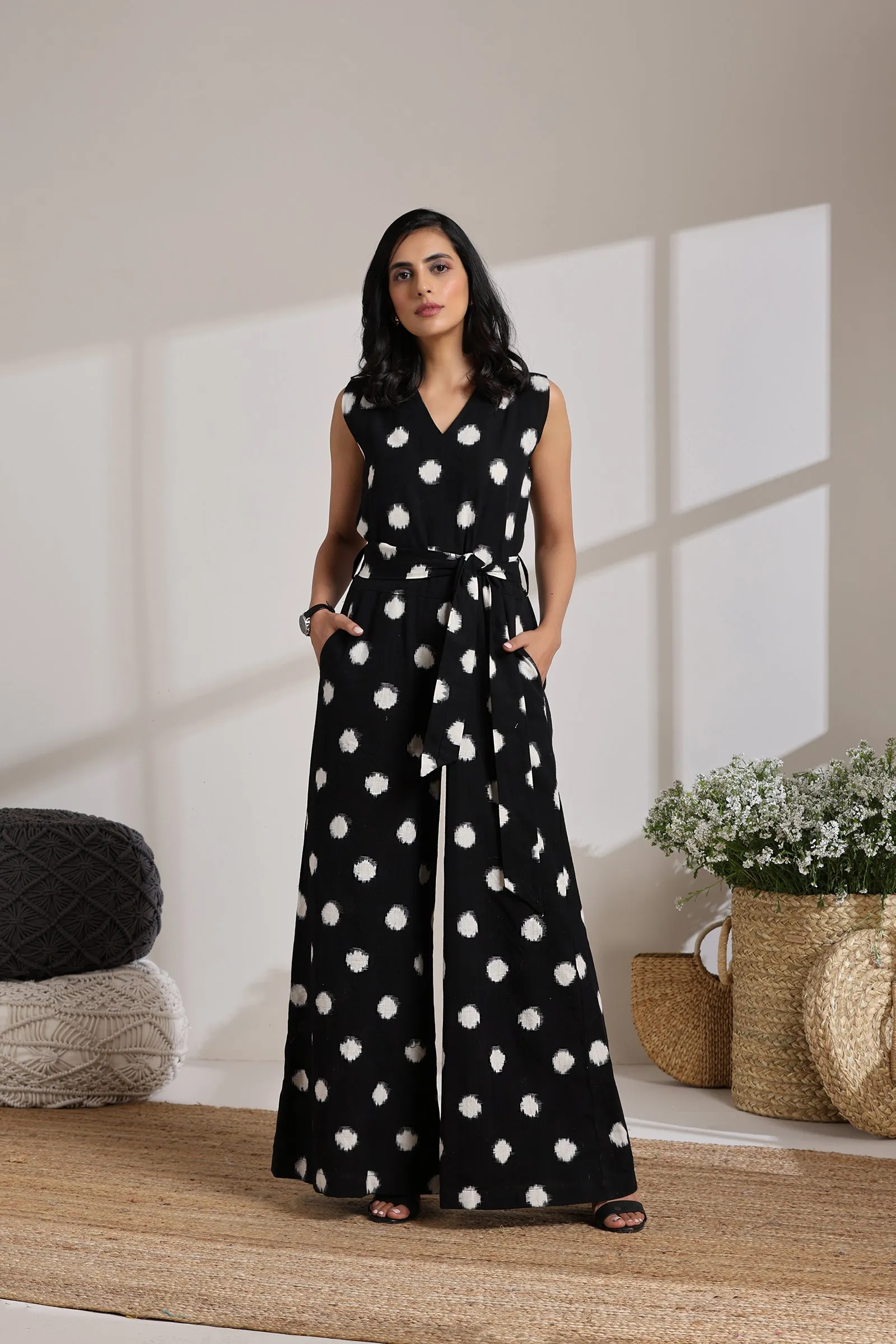 POLKA IKAT JUMPSUIT
