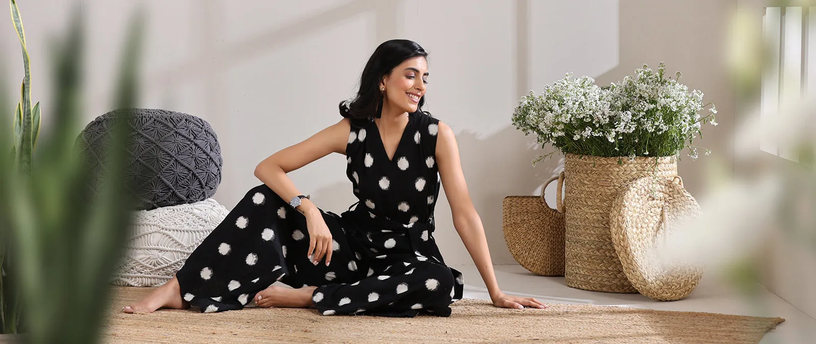 POLKA IKAT JUMPSUIT