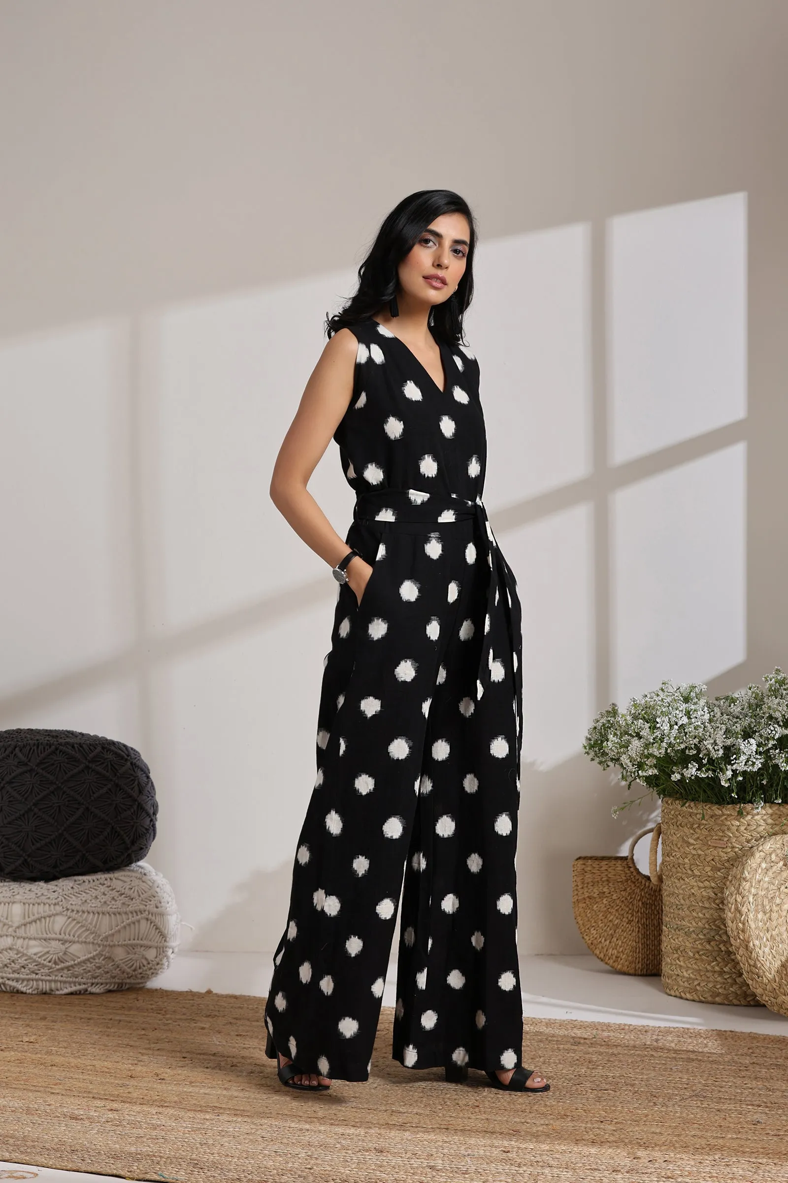 POLKA IKAT JUMPSUIT