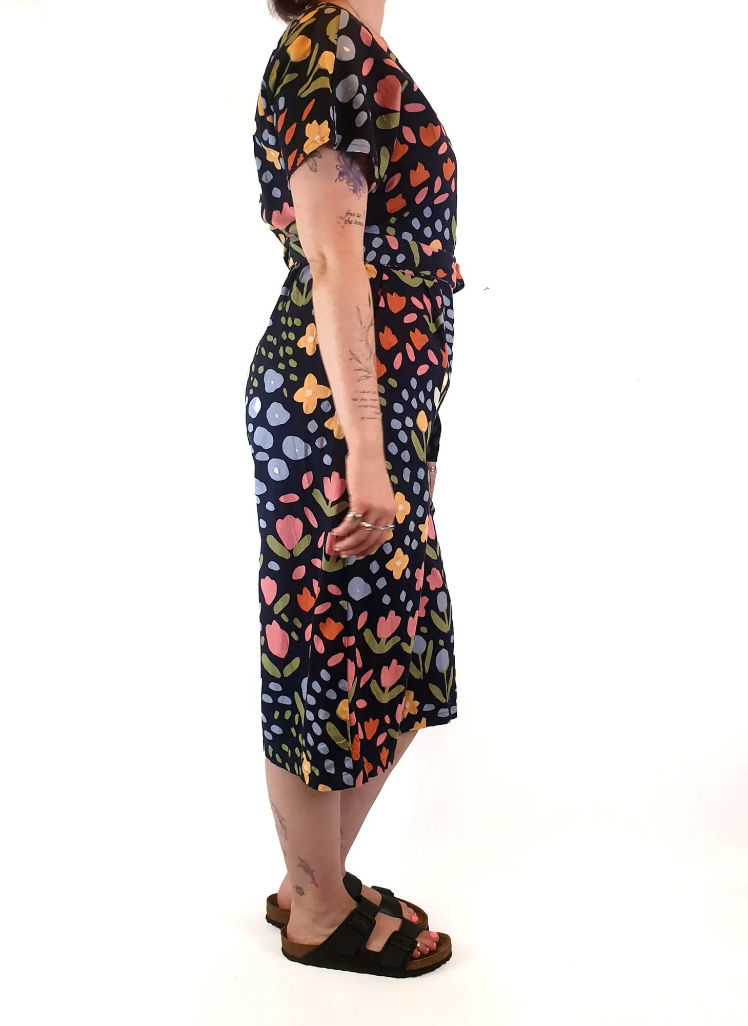 Princess Highway flower print wide leg jumpsuit size 12