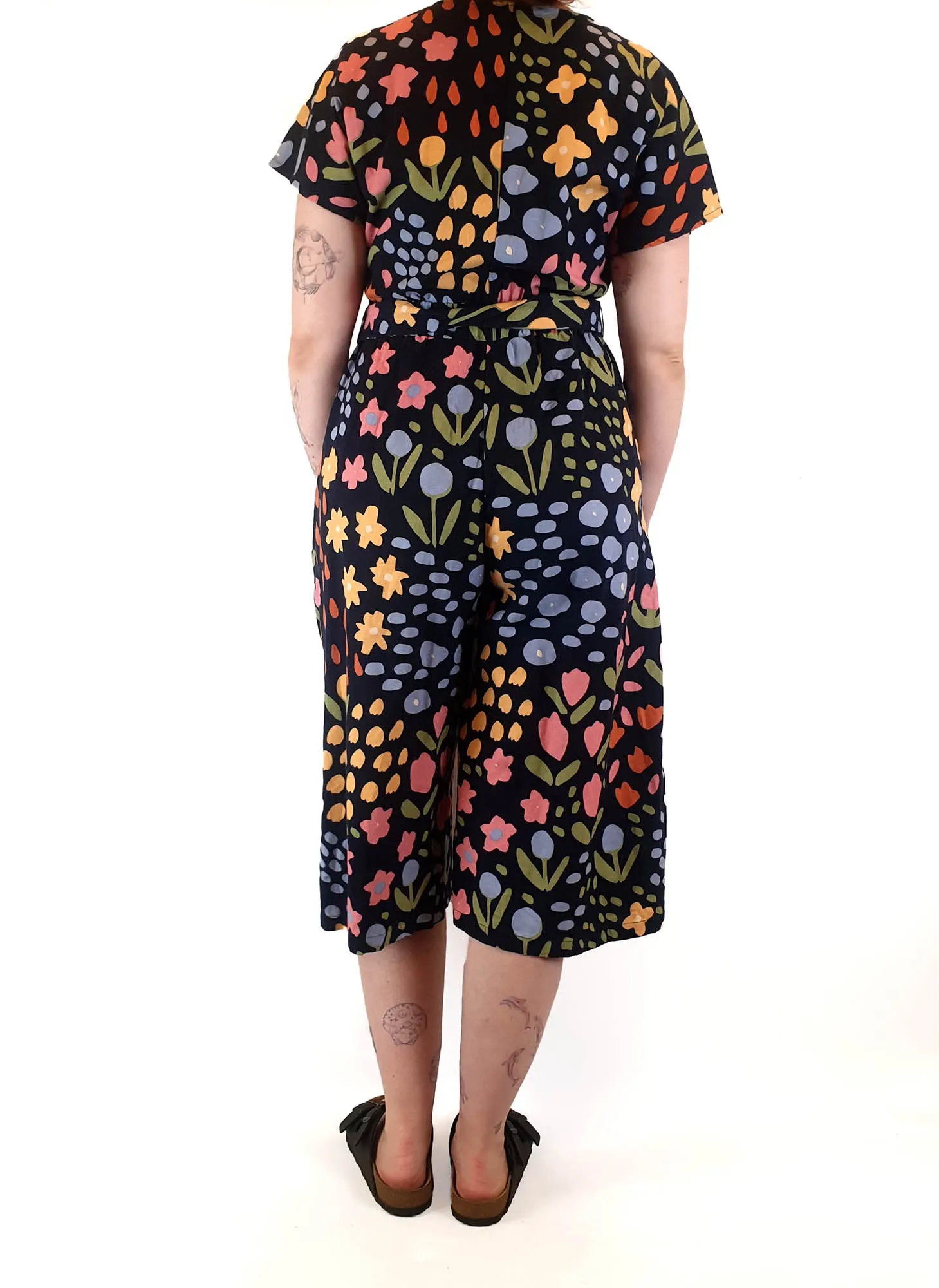 Princess Highway flower print wide leg jumpsuit size 12