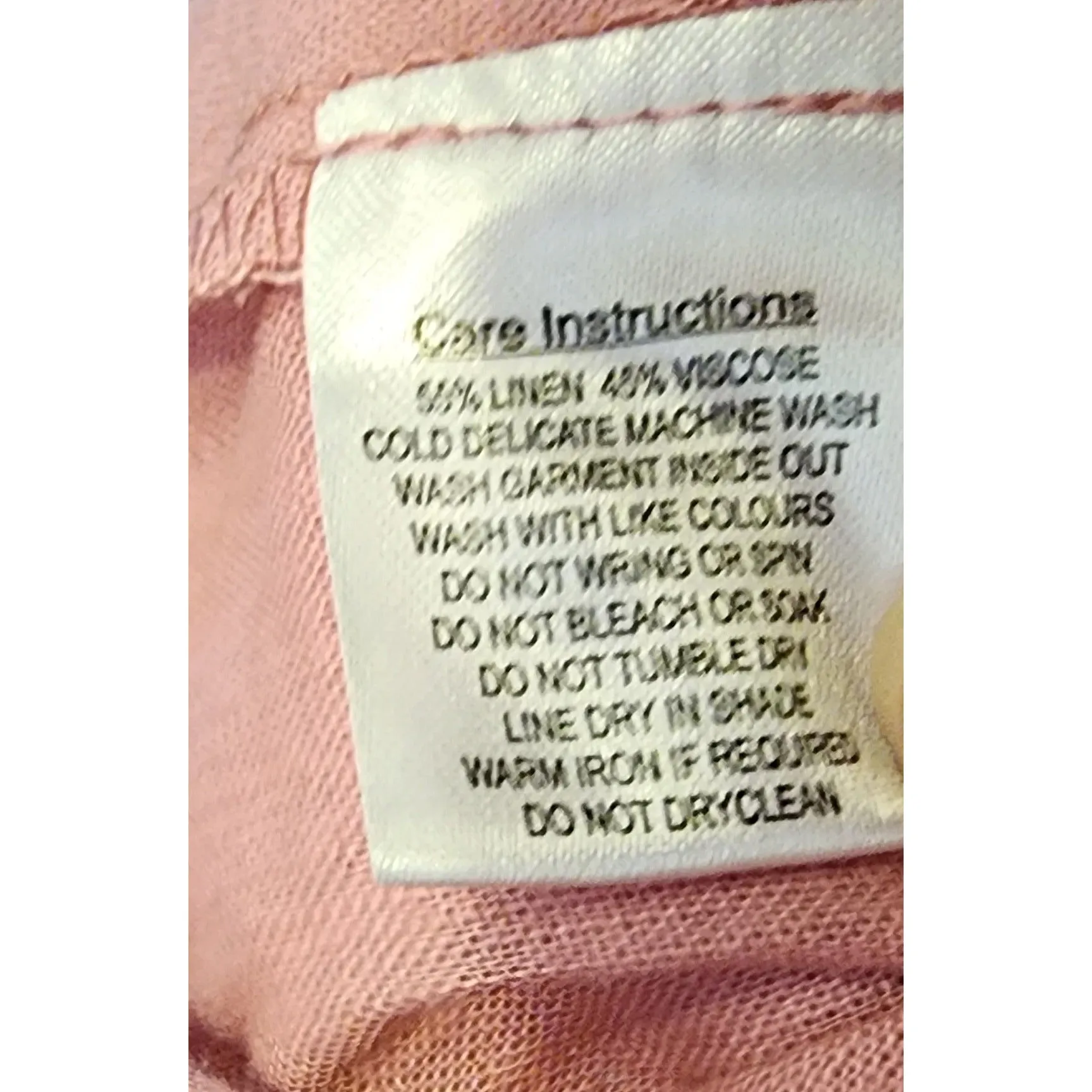 Princess Highway pink linen mix long sleeve dress size 14 (best fits size 12)