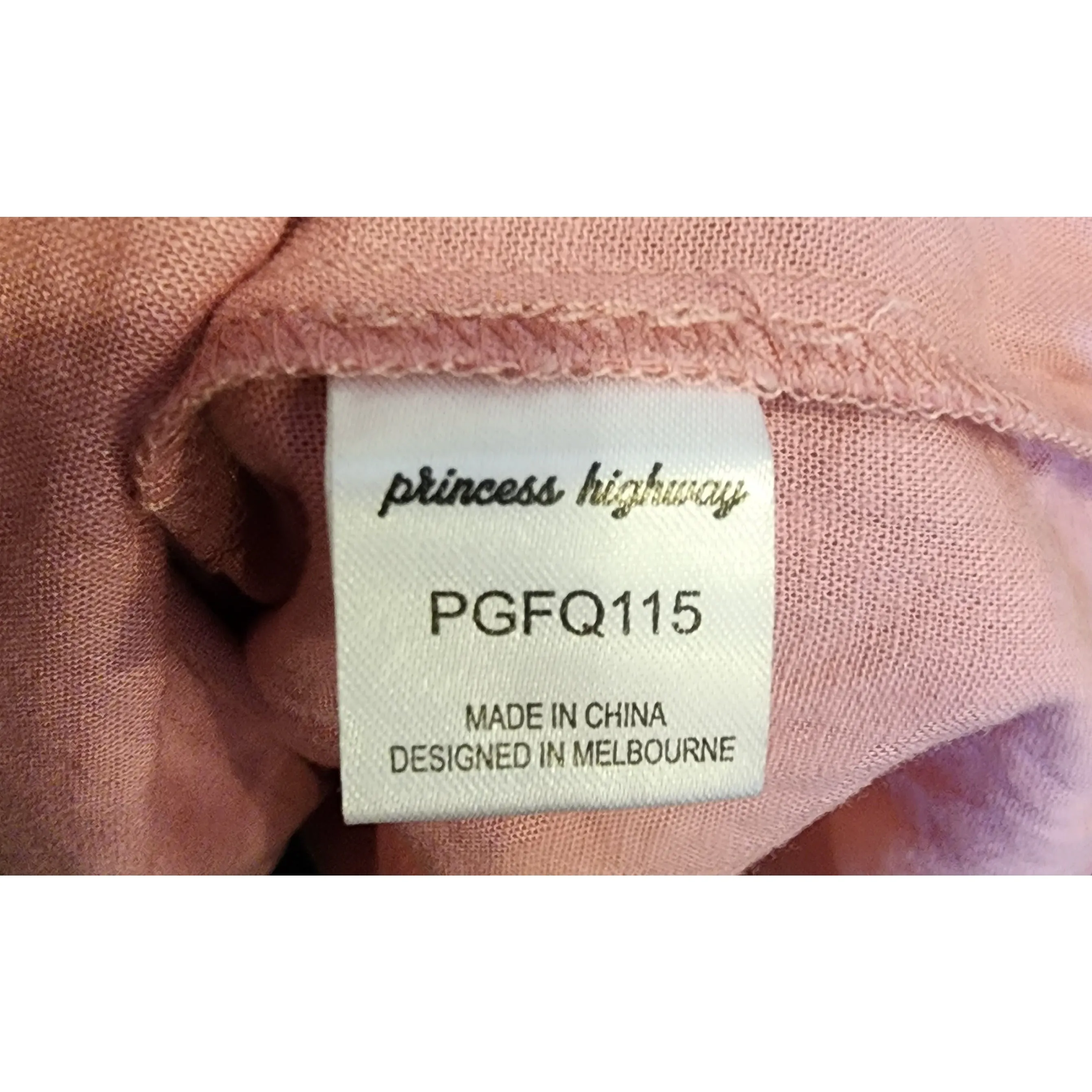 Princess Highway pink linen mix long sleeve dress size 14 (best fits size 12)