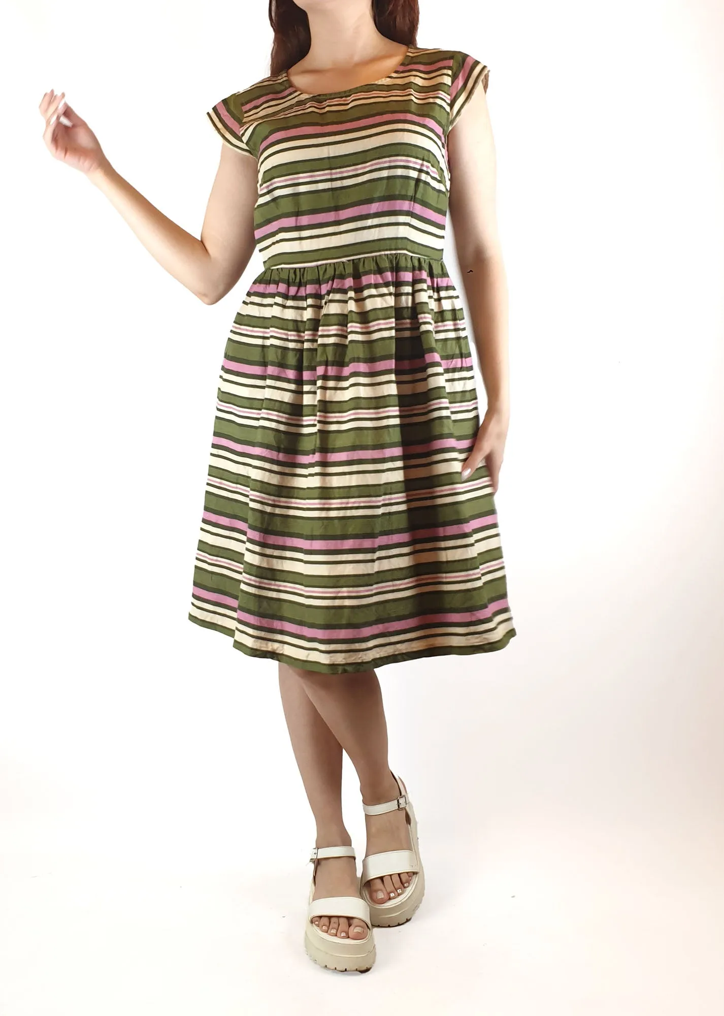 Princess Highway striped cap sleeve dress size 10