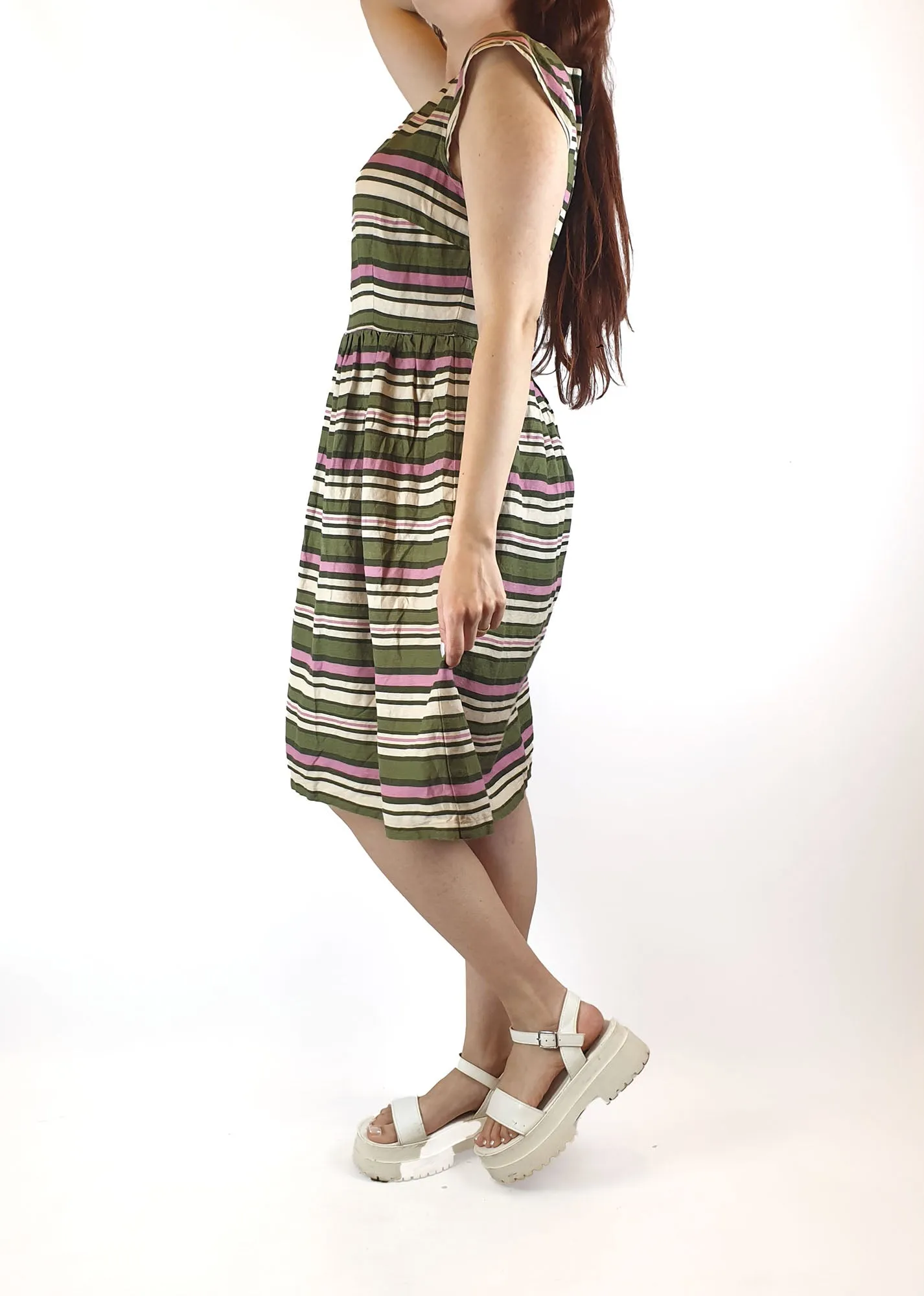 Princess Highway striped cap sleeve dress size 10