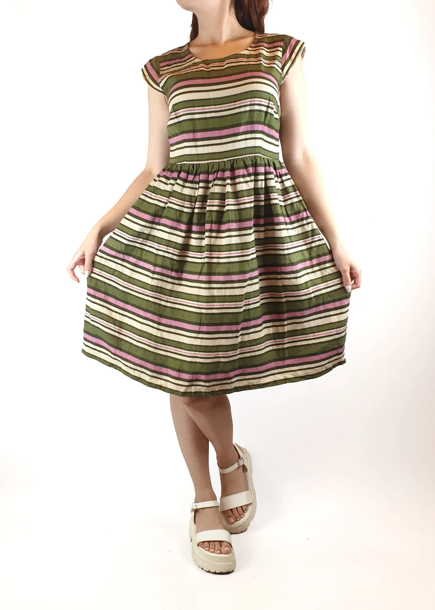 Princess Highway striped cap sleeve dress size 10