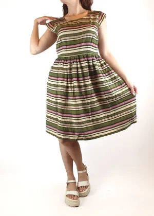 Princess Highway striped cap sleeve dress size 10