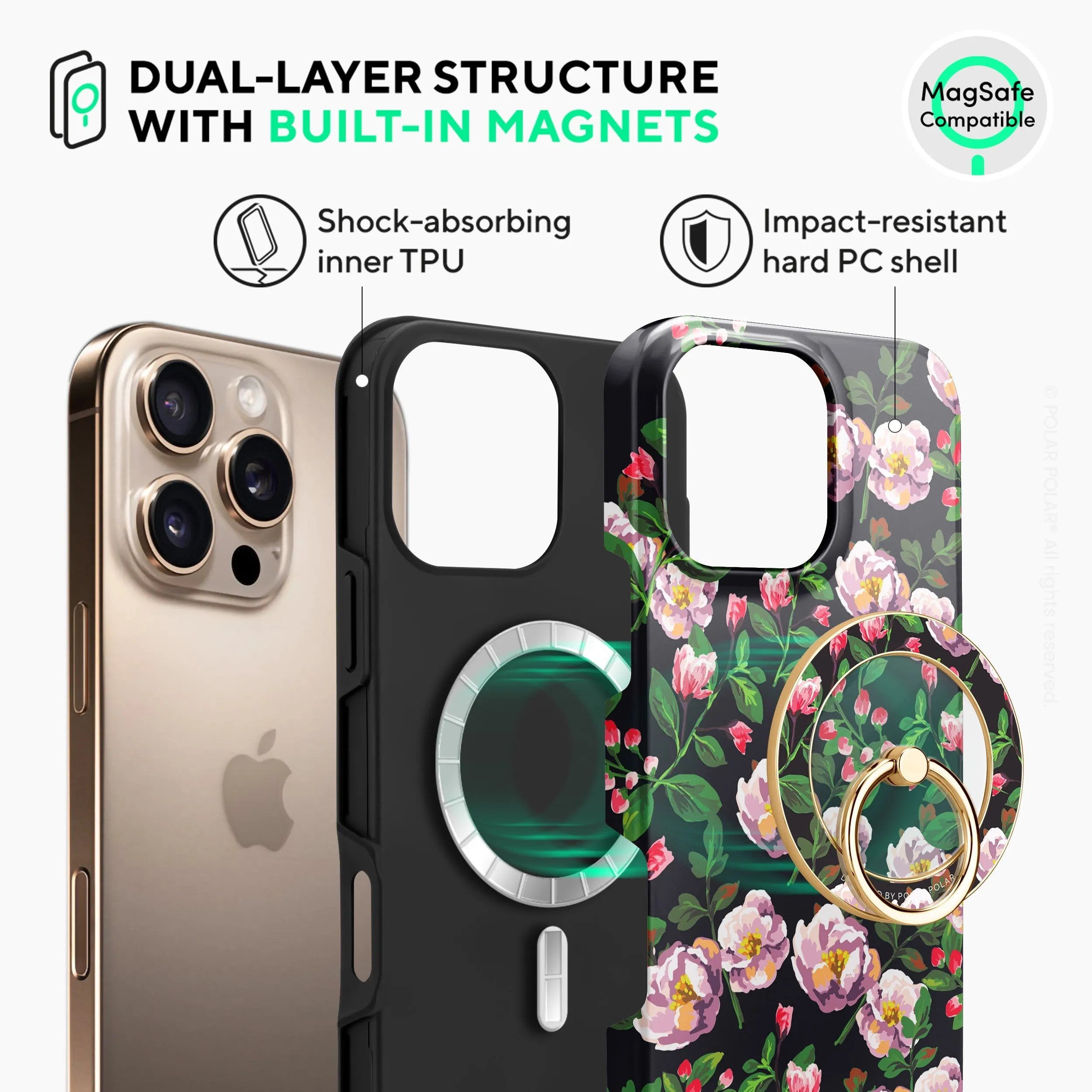 Purple Camellias - iPhone 16 Pro Max Case